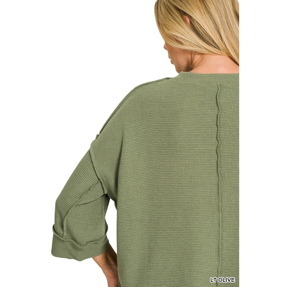 Zenana Double Knit 3/4 Sleeve‎ Top - Small - Picture 3 of 4